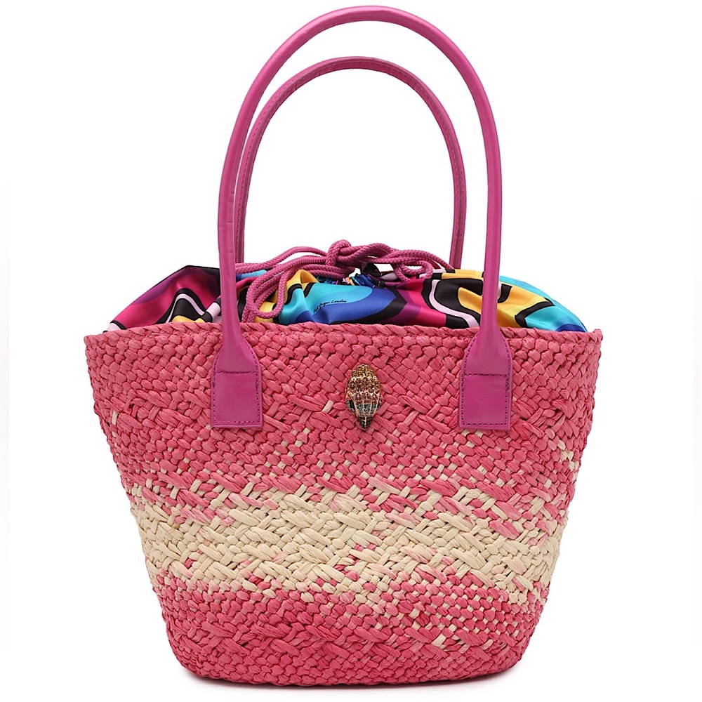 Kurt Geiger London Pink Woven Kensington Basket Tote Bag
NWT